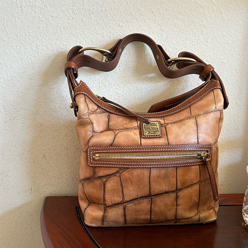 Dooney and Bourke Embossed Croc Shoulder Bag